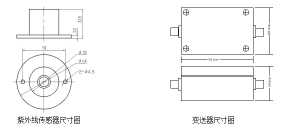 紫外辐射传感器结构尺寸